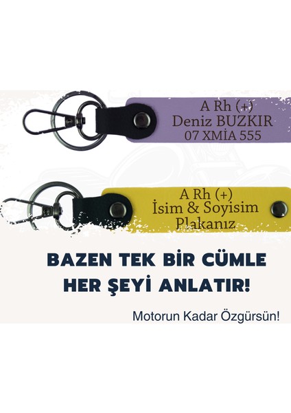 Yol Arkadaşlarına, Isim Plaka ve B Rh + Kan Grubu Yazılı Acil Durum X2 Anahtarlık Takımı, Mavi-Laci fiyatları