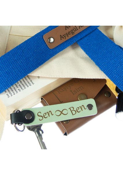 Kardeşe Sıcacık Sürpriz, Isimli & Soyisimli 2’li Anahtarlık Hediyesi, Yavru Ağzı-Açık Kahve modelleri