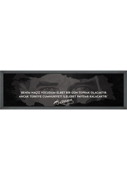 Statik Tutunma Özellikli Tablo - Poster Atatürk (Model- 16) 30 cm x 100 cm Yktsn