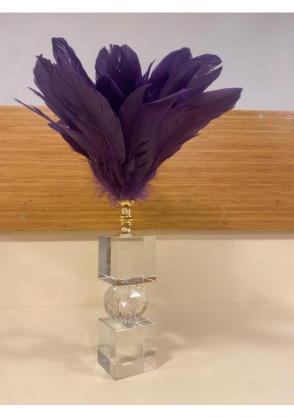 Dekoratif Kristal Mor Tüy Obje modelleri