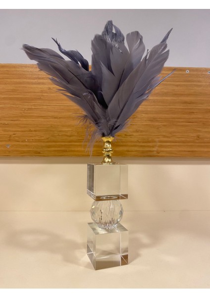 Dekoratif Kristal Füme Gri Tüy Obje indirimleri