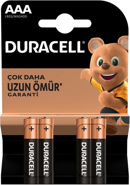 AYDOGANTICARET44 Duracell LR03/MN2400 Aaa Ince Pil (4lü) Paket