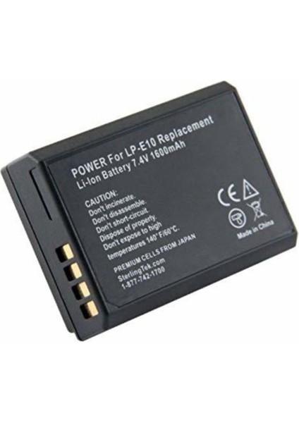 ,canon LP-E10 Için yedek Batarya + Şarj Cihazı (1100D / 1200D / 1300D)