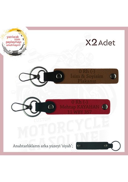 Yol Arkadaşlarına, Isim Plaka ve 0 Rh (-) Kan Grubu Yazılı Acil Durum Anahtarlığı, Kahve-Kırmzı-Syh