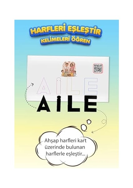 Harf Eşleştirme Oyunu Duyusal Eğitici Oyuncak - Eğlenceli Alfabe Öğrenme Ebeveyn Çocuk Etkileşimi
