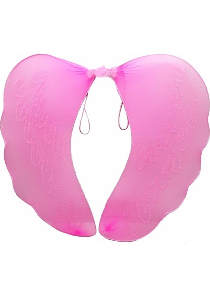 AYDOGANTICARET44 Pembe Renk Ortası Pembe Tüylü Tül Peri Kanadı 40X50 cm