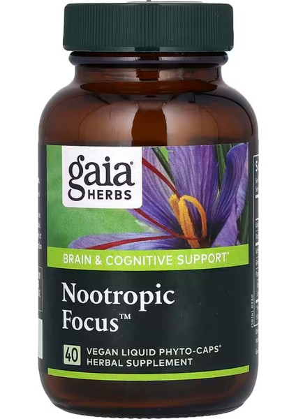 Nootropic Focus 40 Vegan Liquid Phyto-Caps