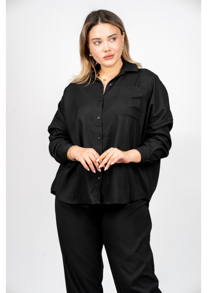 Kadın Oversize Gömlek Pantolon Takım - Rahat Kalıp Yazlık Ikili Takım fiyatları