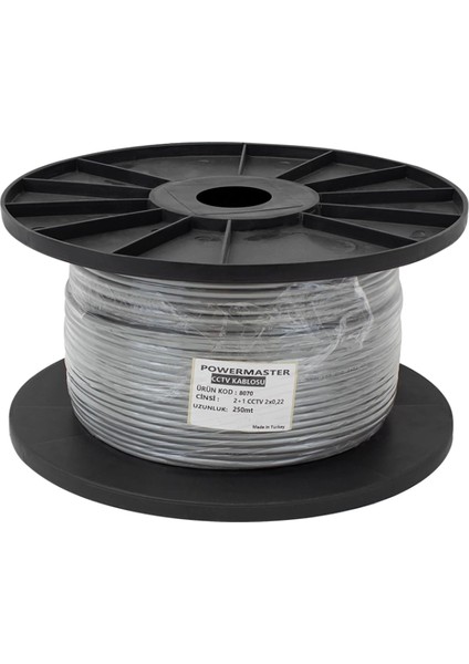 Kamera Kablosu Cctv Cca 2+1 x 0.22 250 Metre (4887)