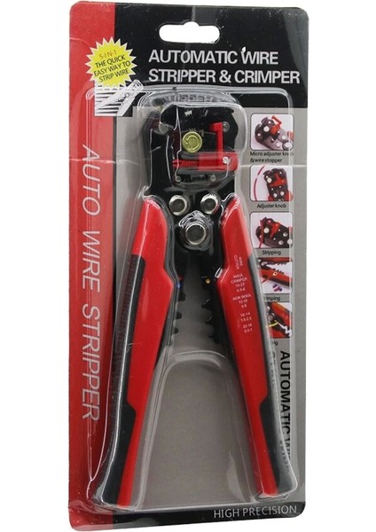 5in1 Kablo Soyucu - Kesici - Kıvırıcı - Noktalayıcı - Durdurucu Pense (4887)