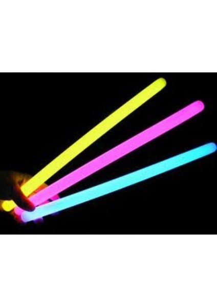 Karanlıkta Parlayan Fosforlu Glow Stick Kalın Çubuk 30 cm 1 Adet