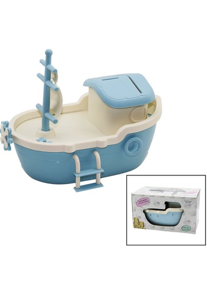 Büyük Gemi Kumbara Kilitli Renkli Pls. TBN:10 x 18 cm - Güverte: 14.5 x 24.5 cm Y: - MCT2973-4309