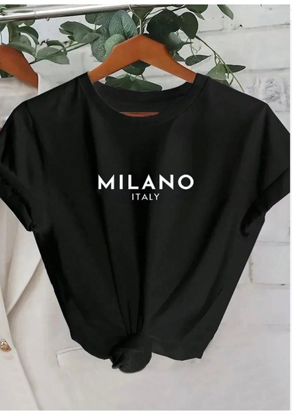 Özel Üretim Mılano Baskılı Yeni Trend Kız Çocuk Ter Tutmayan Yazlık T-Shırt