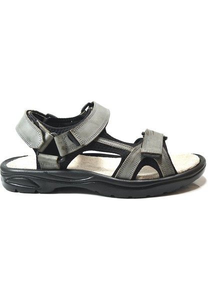 DK.391 Hakiki Deri Cırtlı Anatomik Erkek Spor Sandalet