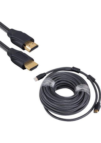 15 Metre Örgülü Gold Uçlu HDMI Kablo (4767) - MCT5397-3724