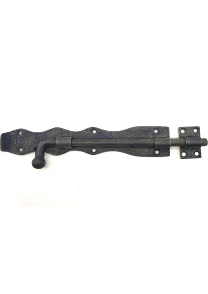 Antika Tarz Dekoratif Pirinç Dövme Kapı Sürgüsü - 25CM Oksit - MCT5411-8627
