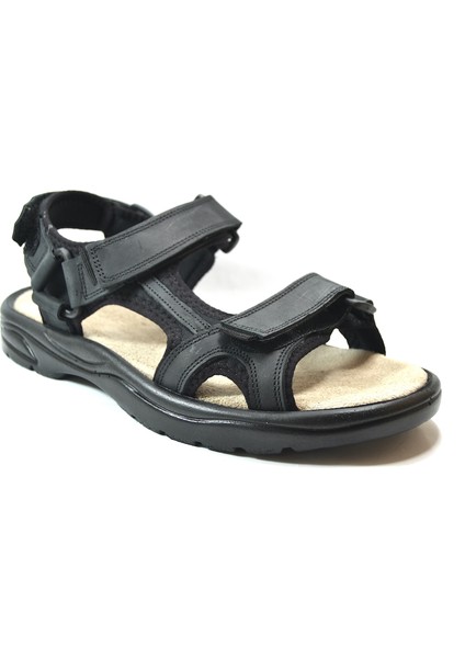 DK.391 Hakiki Deri Cırtlı Anatomik Erkek Spor Sandalet