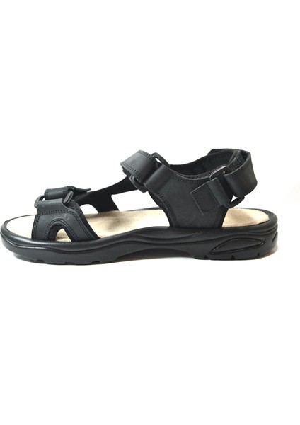 DK.391 Hakiki Deri Cırtlı Anatomik Erkek Spor Sandalet