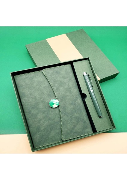 Özel Kutulu Deri Defter ve Roller Kalem Seti - MCT3260-1723