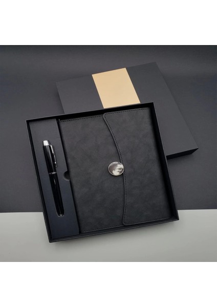 Özel Kutulu Deri Defter ve Roller Kalem Seti - MCT3260-1723