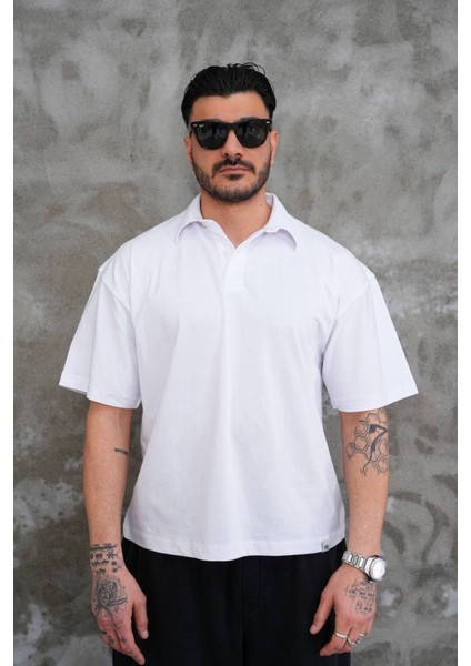 Erkek Polo Yaka Oversize T-Shirt