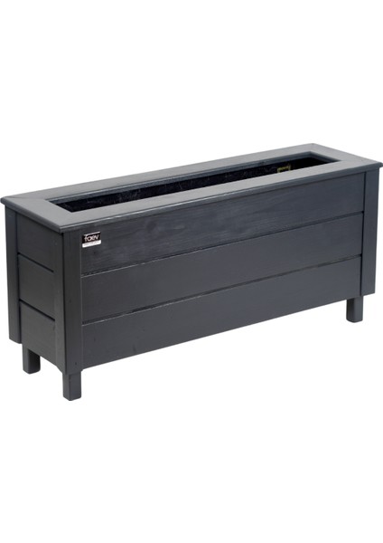 Dış Mekan Ahşap Saksı Büyük Boy 100CM x 30CM Yükseklik 45CM Hazır Kurulu