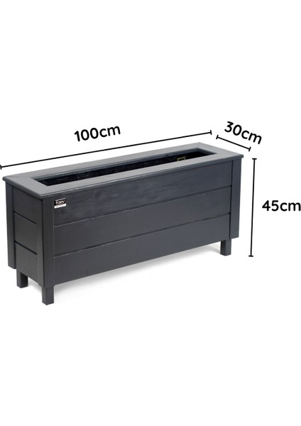 Dış Mekan Ahşap Saksı Büyük Boy 100CM x 30CM Yükseklik 45CM Hazır Kurulu fiyatları