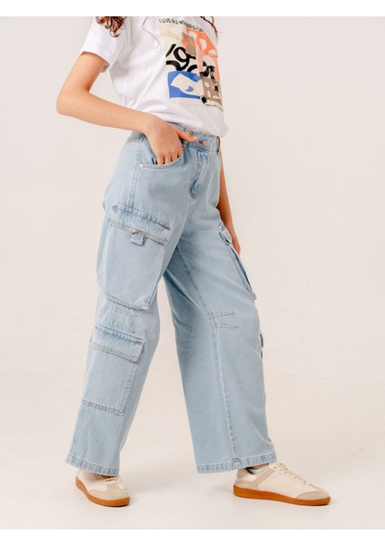 Kız Çocuk Diz Pensli Kot Pantolon 2197 modelleri