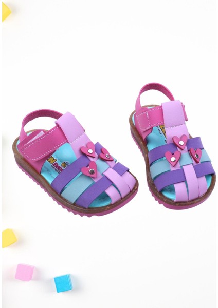 ARZEN-2879 Kız Bebek Ortopedik Sandalet Ayakkabı