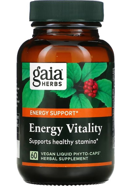 Energy Vitality, 60 Vegan Liquid Phyto-Caps