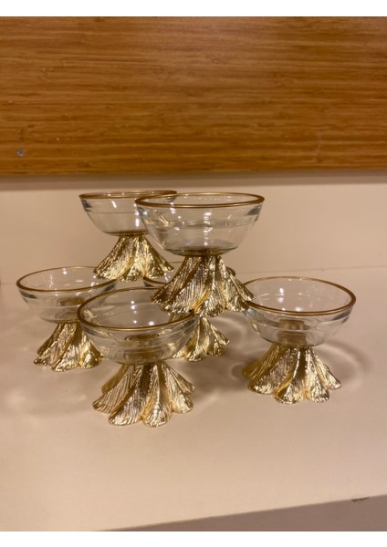 Lokumluk 6'lı Altın Ortaboy Metal Pirinç Ayaklı Çap 8 cm fırsatları