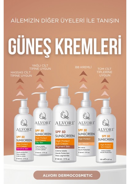 ALVORİ Pigment Skin ,Lekeli Ciltler Için Güneş Kremi Spf 50+ 50 ml