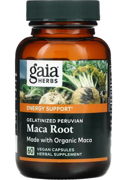 Gelatinized Peruvian Maca Root, 60 Vegan Capsules (500 Mg Per Capsule)