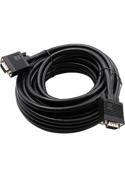 AYDOGANTICARET44 SWV6139B/93 Siyah 3+6 Erkek-Erkek 15 Pin 10 Metre VGA Kablo