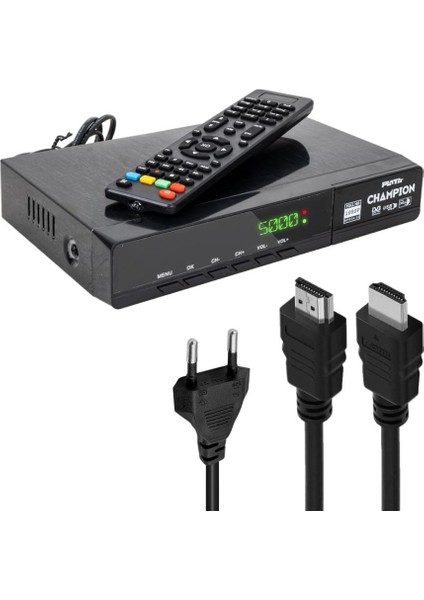 AYDOGANTICARET44 Plato Champıon Kasalı Full Hd Uydu Alıcısı (Scart+Hd)(Hdmı Kablo Dahil)
