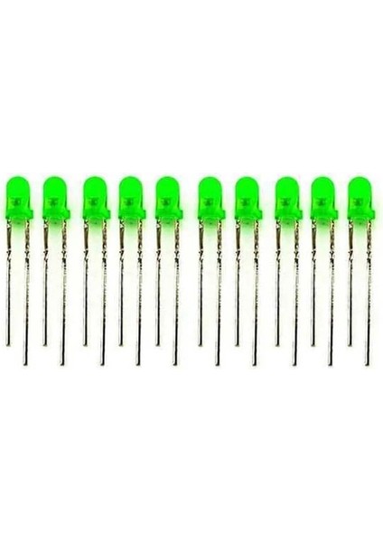 5 mm Yeşil LED - 10 Adet
