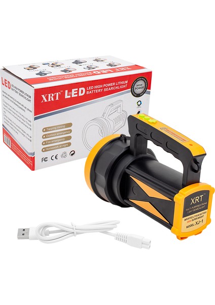 AYDOGANTICARET44 Şarjlı Ledli 3 Kademeli El Feneri Xj-1