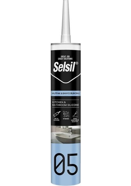 AYDOGANTICARET44 Selsil 05 Şeffaf Mutfak ve Banyo Silikon 280ML