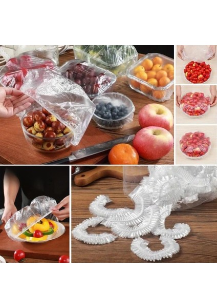 AYDOGANTICARET44 100 Adet Tazeliği Koruyan Tencere ve Tabak Bonesi Çok Amaçlı Kullan At Tabak Bonesi