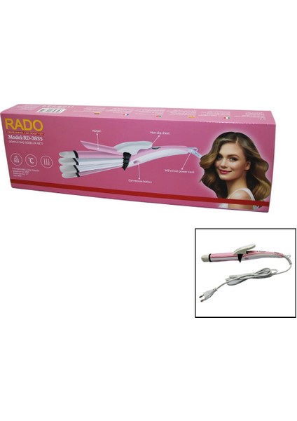 AYDOGANTICARET44 4lü Şekillendirici Saç Güzellik Seti 60W RD-3835