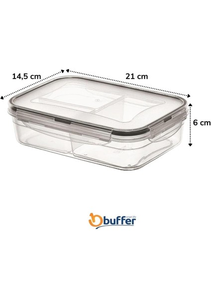AYDOGANTICARET44 3 Bölmeli Kilitli Kapaklı 1 Litre Erzak Saklama Kabı LC-510 fırsatları