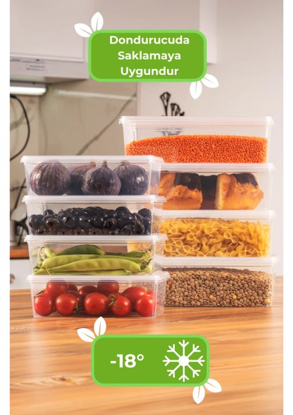 20 Adet 2000 ml Kapaklı Derin Dondurucu Difriz Saklama Kabı - Buzdolabı Düzenleyici 2 Litre Kapaklı fiyatları