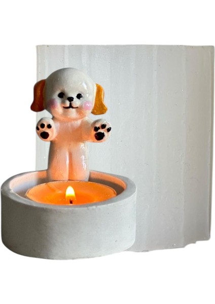Köpek Model Tealight Mumluk Silikon Kalıbı modelleri