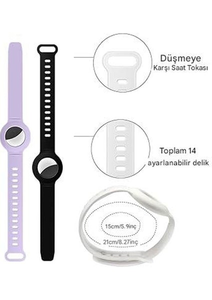 Airtag Uyumlu Bileklik Koruyucu Kılıf Anahtarlık Silikon Yüzey 360 Koruma Airtag Koruyucu modelleri