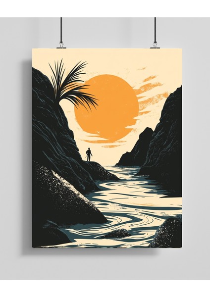 Günbatımı Sanat Posteri
