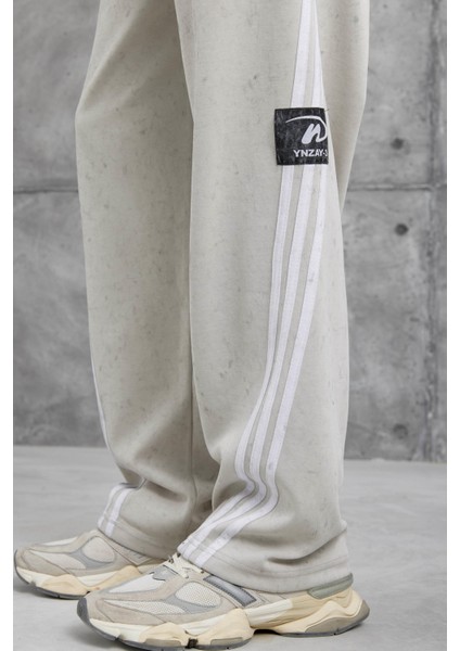 Krem Ynzay-3 Yazılı Baggy Eşofman Altı fiyatları