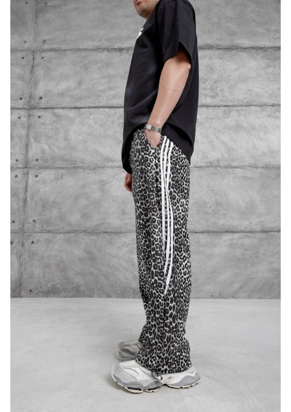 Siyah Şal Desen Bol Kalıp Eşofman modelleri