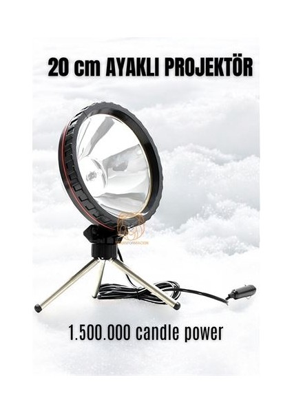 Dktt 3 Ayaklı El Projektörü 360 Derece Avcı Projektörü Tekne Projektör
