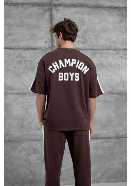 Kahverengi Champion Boys Eşofman Takımı modelleri