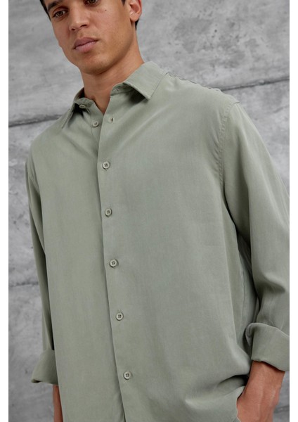 Yeşil 512 Tencel Kumaş Oversize Takım Alt Üst